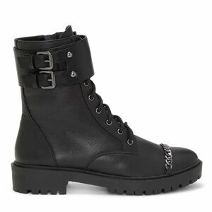 Jessica Simpson NWT Leather Chain Tipped Zip-Up Panel Combat Boots